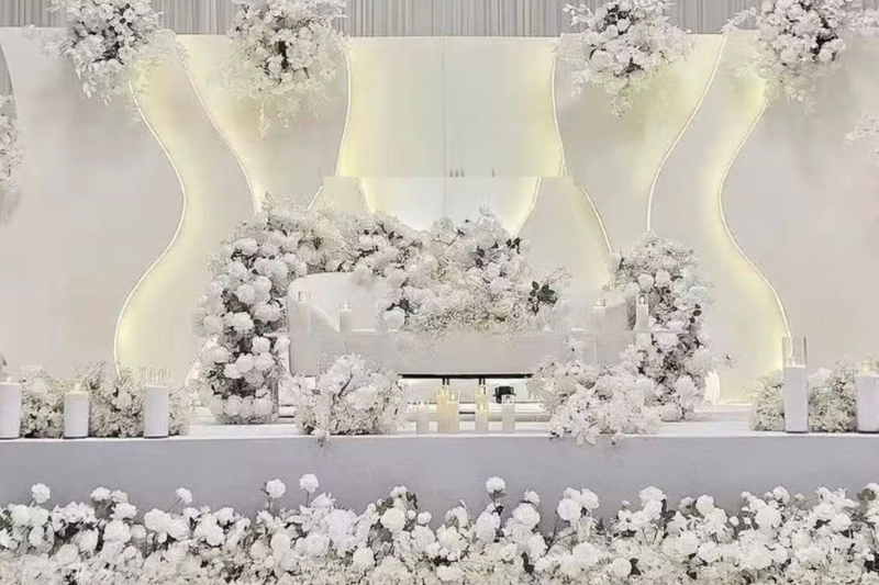 Elegant Stage Setup white as seen in the picture