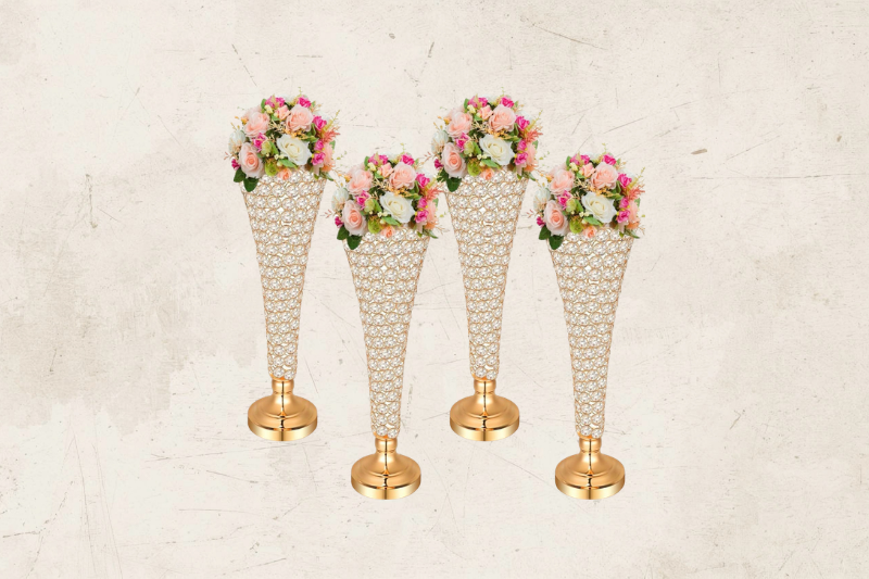 Gold Trumpet Centerpieces For Flower